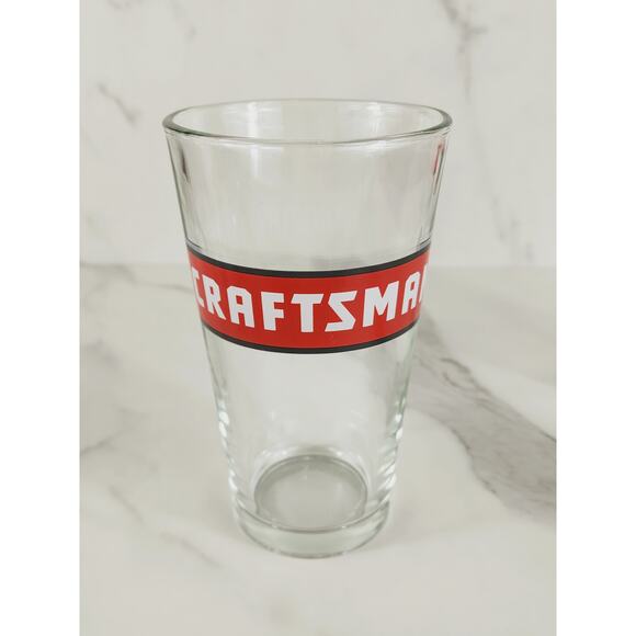 Craftsman Pint Beer Clear Glass 16oz Drinkware 5 1/2" Drinking Tall Glasses x4 - Picture 4 of 14